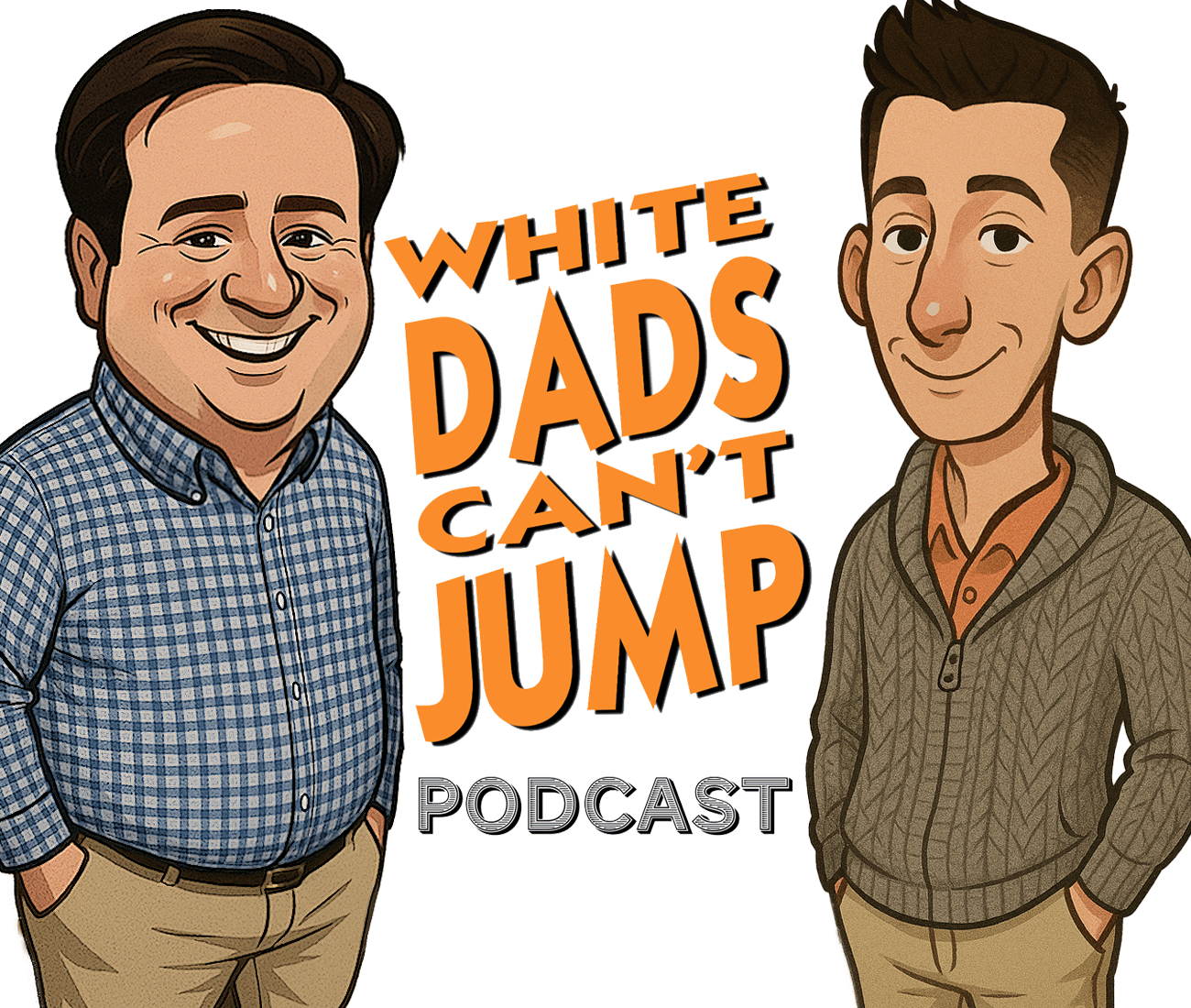 White Dads Cant Jump Logo